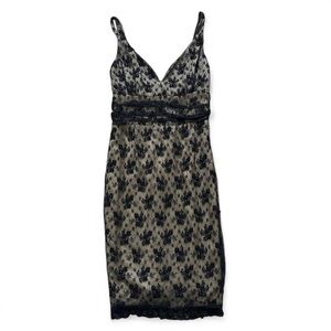 Tracy Reese Black and Cream Lace Chemise